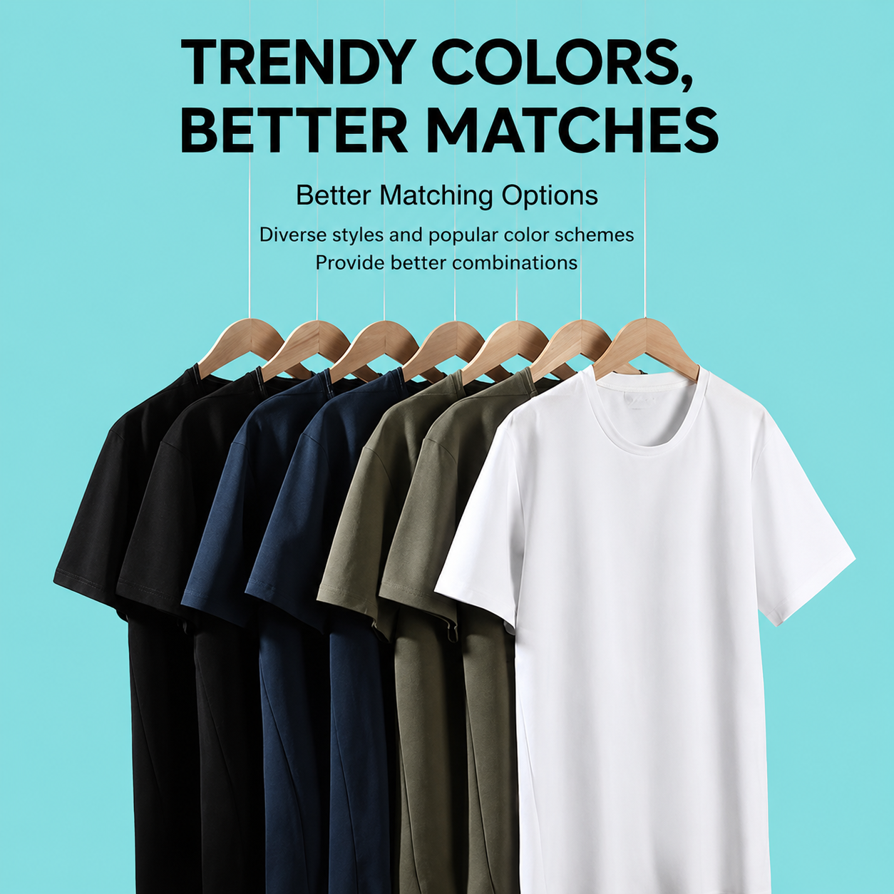 SUOYUE Summer Lightweight Outdoor Couples Solid-Color Breathable Cotton Short-Sleeve T-Shirt Black